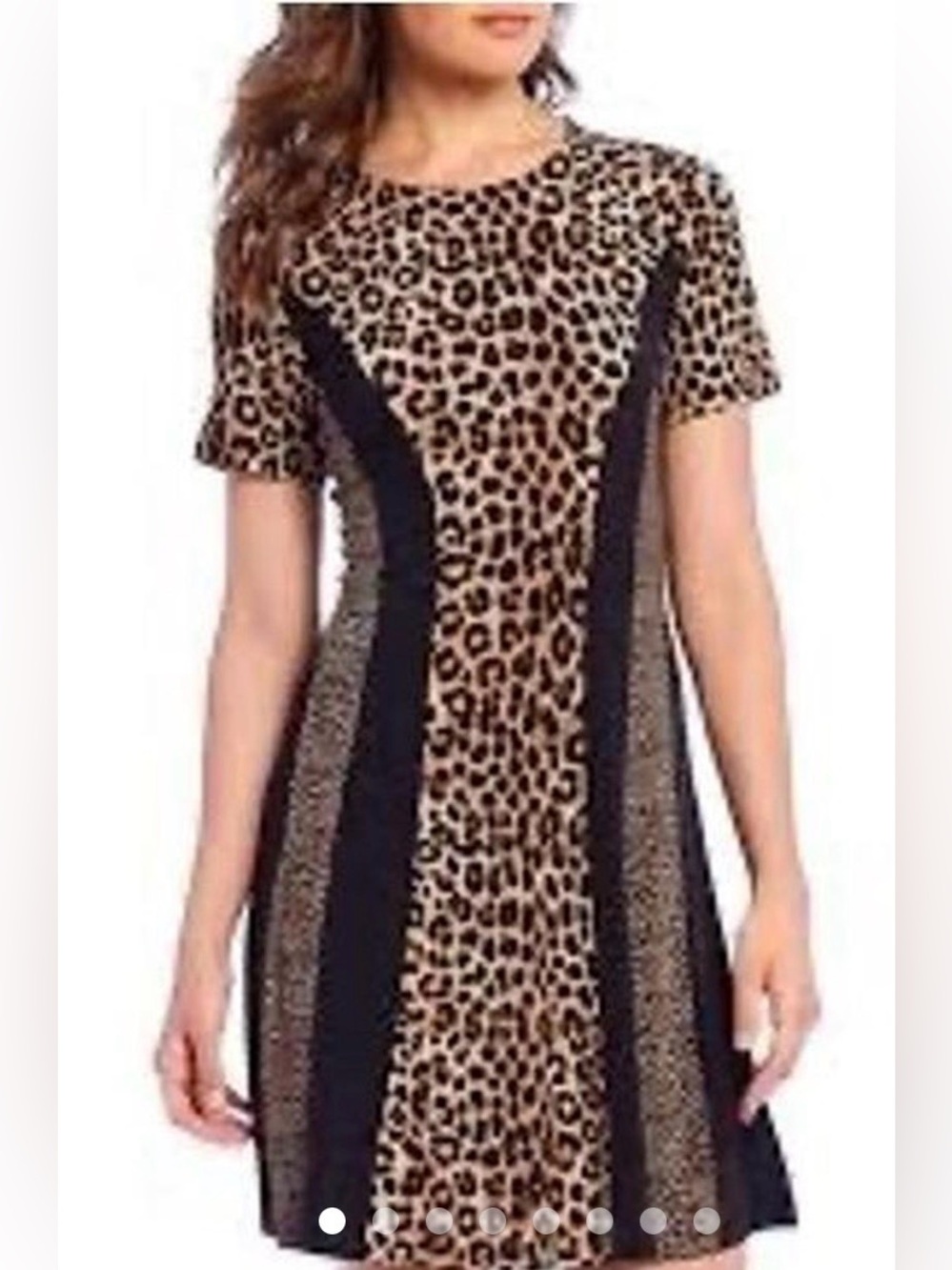 Michael Michael Kors Leopard Print Short Sleeve Dress